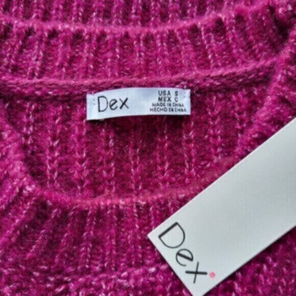 DEX Loose  Knit Sweater Magenta NWT Sz Small - Picture 8 of 12